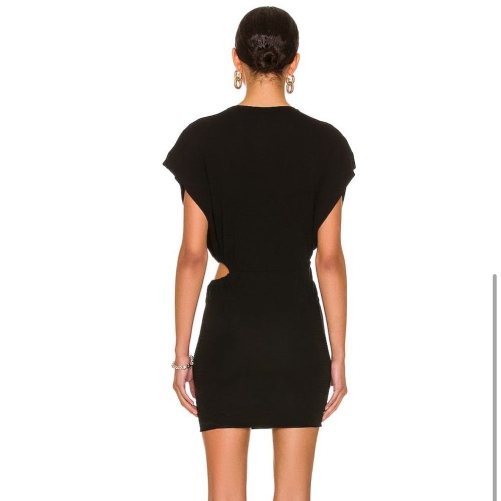 NWT IRO Zera Cut-Out Ruches Mini Dress in Black FR34 / US2 - Picture 4 of 9